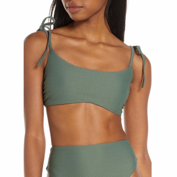 Chelsea28 Other - NWT CHELSEA28 Easy Retro Bikini Top – Size XXS (Green Duck)